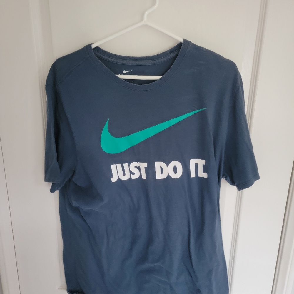 Blue "Just do it" T Shirt